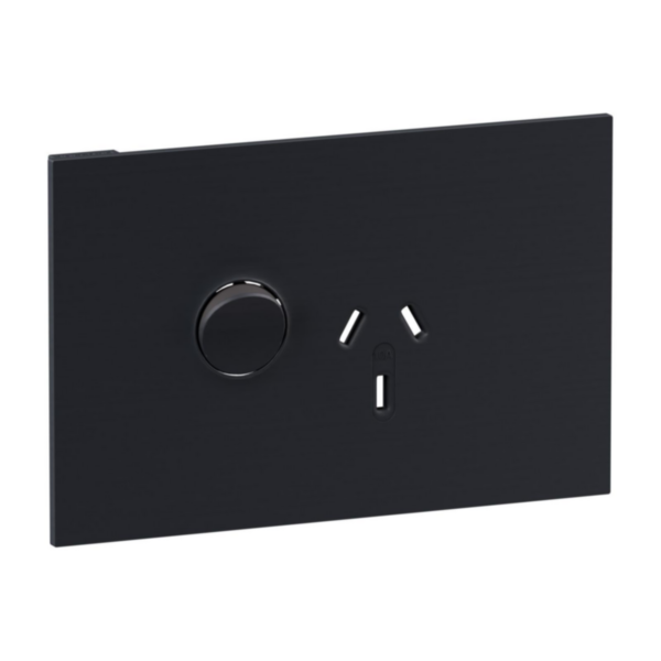 Legrand INSPYRA Horizontal Single Powerpoint 10a Matte Grey