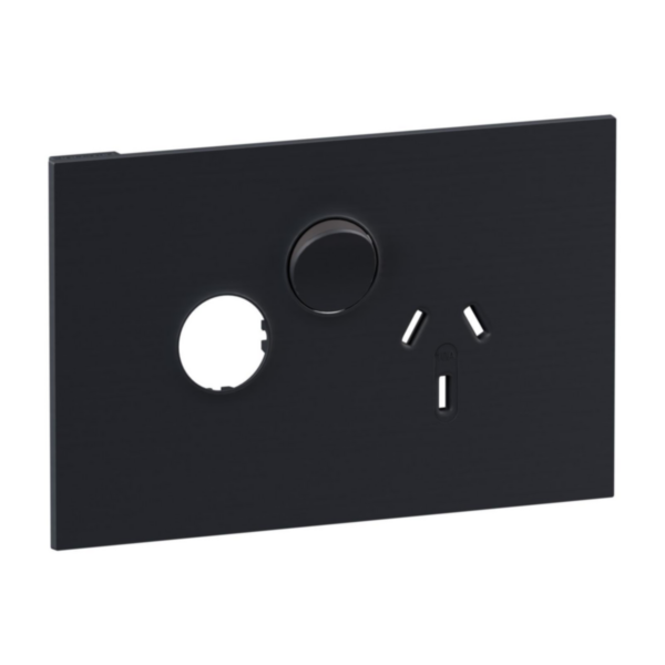 Legrand INSPYRA Horizontal Single Powerpoint with extra function hole 10a Matte Grey