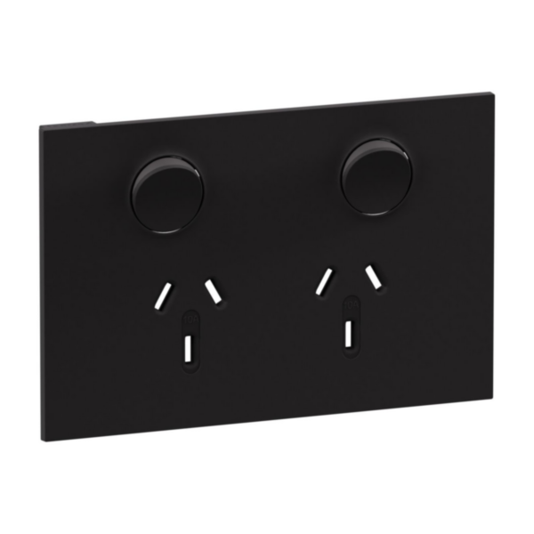 Legrand INSPYRA Single Double Cover Plate Only Matte Black