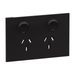 Legrand INSPYRA Single Double Cover Plate Only Matte Black