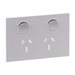 Legrand INSPYRA Double Powerpoint 15a Cover Plate Only Matte White