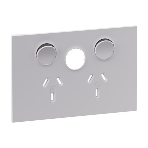 Legrand INSPYRA Double Powerpoint With Extra Switch Cover Plate Only Matte White