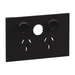 Legrand INSPYRA Double Powerpoint With Extra Switch Cover Plate Only Matte Black