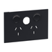 Legrand INSPYRA Double Powerpoint With Extra Switch Cover Plate Only Matte Grey