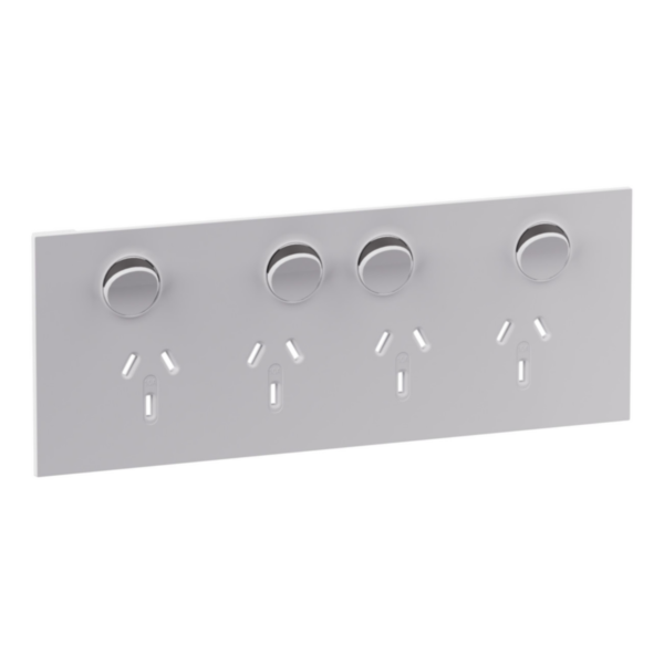 Legrand INSPYRA Quad Powerpoint Cover Plate 10a Matte White