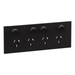 Legrand INSPYRA Quad Powerpoint Cover Plate 10a Matte Black