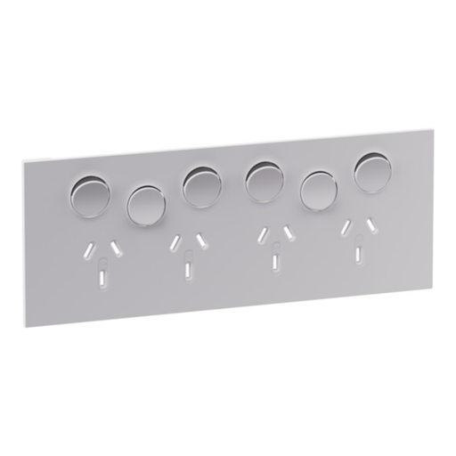 Legrand INSPYRA Quad Powerpoint Cover Plate With 2 Extra Switches Matte White