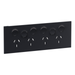 Legrand INSPYRA Quad Powerpoint Cover Plate With 2 Extra Switches Matte Grey