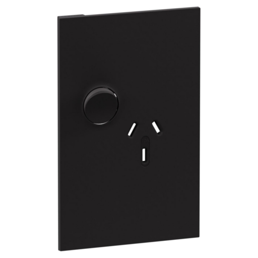 Legrand INSPYRA Single Vertical Powerpoint Cover Plate 10a Matte Black