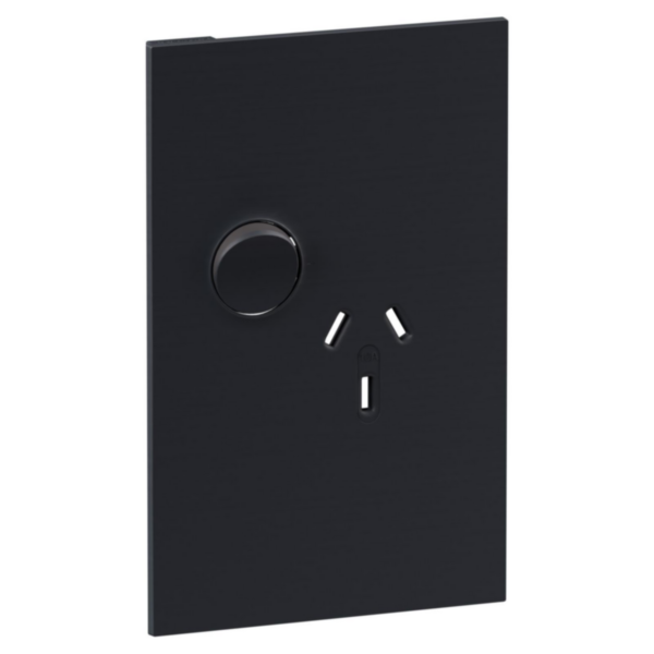 Legrand INSPYRA Single Vertical Powerpoint Cover Plate 10a Matte Grey