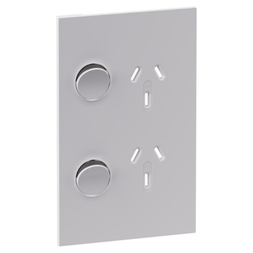 Legrand INSPYRA Double Vertical Powerpoint Cover Plate 10a Matte