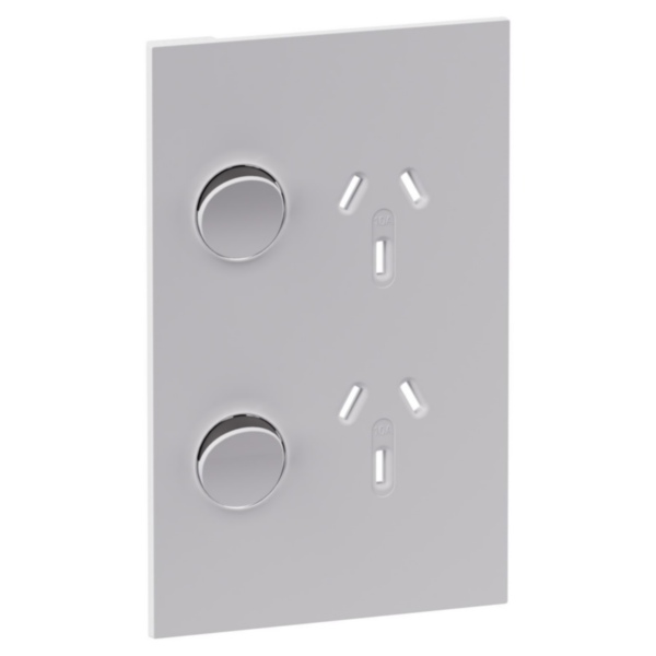 Legrand INSPYRA Double Vertical Powerpoint Cover Plate 10a Matte