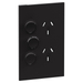 Legrand INSPYRA Single Vertical Powerpoint Cover Plate With Extra Switch Matte Black