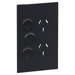 Legrand INSPYRA Single Vertical Powerpoint Cover Plate With Extra Switch Matte Grey