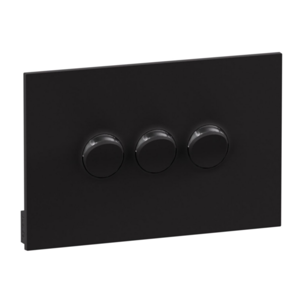 Legrand INSPYRA 3 Gang Grid & Plate Assembly Matte Black