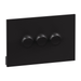 Legrand INSPYRA 3 Gang Grid & Plate Assembly Matte Black
