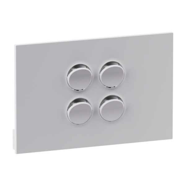 Legrand INSPYRA 4 Gang Grid & Plate Assembly Matte White