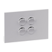 Legrand INSPYRA 4 Gang Grid & Plate Assembly Matte White
