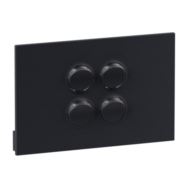 Legrand INSPYRA 4 Gang Grid & Plate Assembly Matte Grey