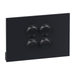 Legrand INSPYRA 4 Gang Grid & Plate Assembly Matte Grey