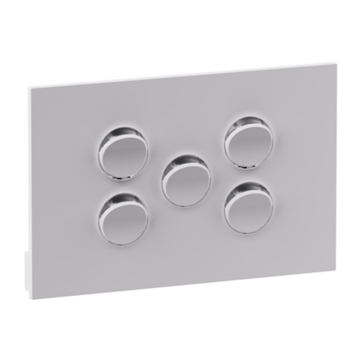 Legrand INSPYRA 5 Gang Grid & Plate Assembly Matte White