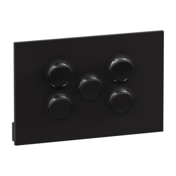 Legrand INSPYRA 5 Gang Grid & Plate Assembly Matte Black