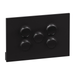 Legrand INSPYRA 5 Gang Grid & Plate Assembly Matte Black