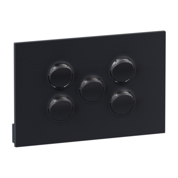 Legrand INSPYRA 5 Gang Grid & Plate Assembly Matte Grey