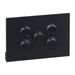 Legrand INSPYRA 5 Gang Grid & Plate Assembly Matte Grey