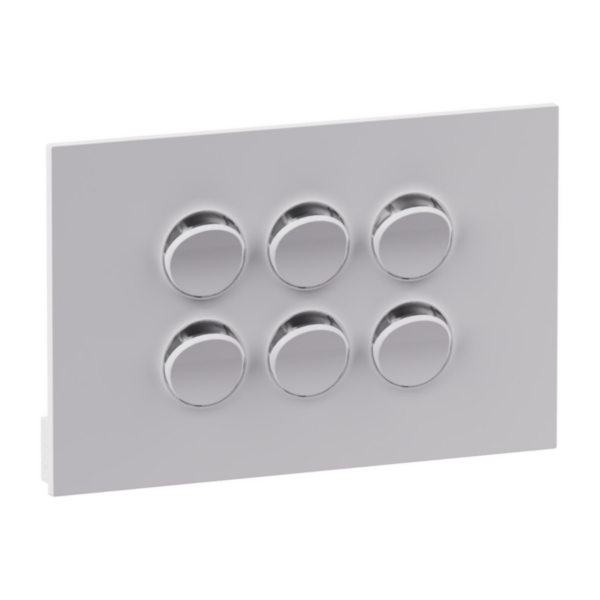 Legrand INSPYRA 6 Gang Grid & Plate Assembly Matte White
