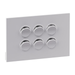 Legrand INSPYRA 6 Gang Grid & Plate Assembly Matte White