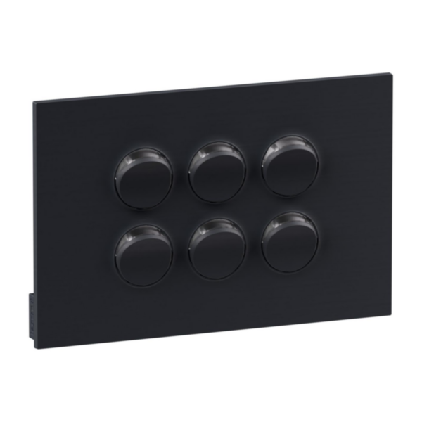 Legrand INSPYRA 6 Gang Grid & Plate Assembly Matte Grey