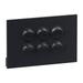Legrand INSPYRA 6 Gang Grid & Plate Assembly Matte Grey