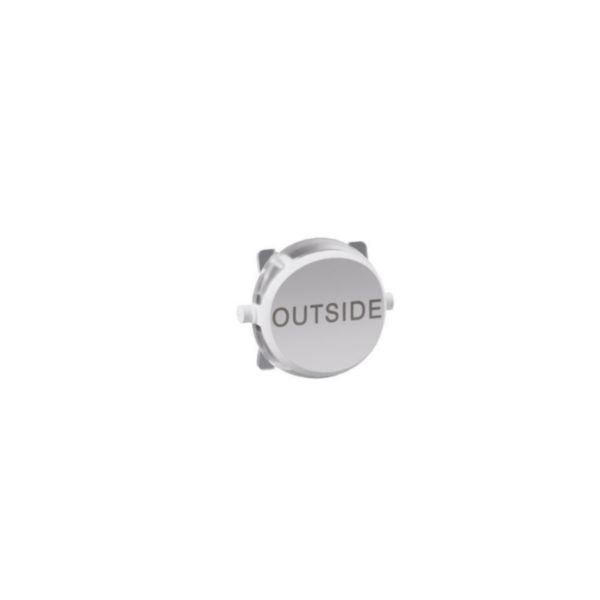 Legrand INSPYRA Matte White Engraved Rocker Cover Outside