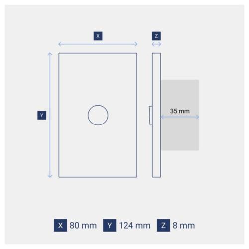 Legrand INSPYRA With Netatmo 1 Gang Smart Switch dimensions
