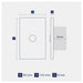 Legrand INSPYRA With Netatmo 1 Gang Smart Switch dimensions