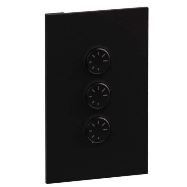 Legrand INSPYRA With Netatmo 3 Gang Dimmer Switch Matte Black