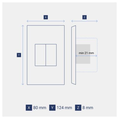 Legrand INSPYRA With Netatmo 4 Speed Smart Fan Controller Dimensions