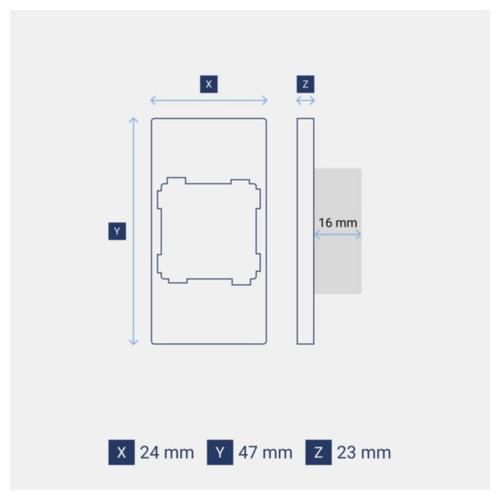 Legrand INSPYRA With Netatmo Smart Mechanism Adaptor Dimensions