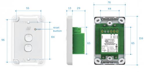 Zimi Multipurpose switch 2G diagram
