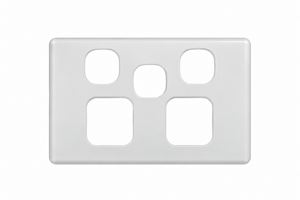 Flat Cat Double Power Point With Extra Switch white Cover Only
