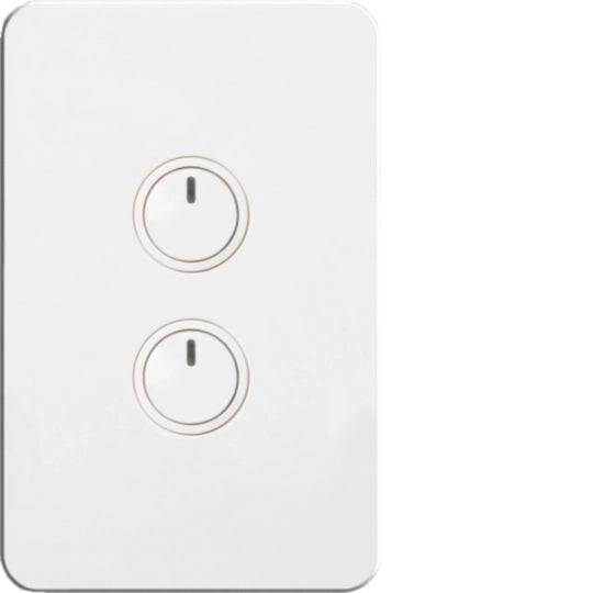 Hager Silhouette 2 Gang Electronic Switch