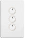 Hager Silhouette 3 Gang Electronic Switch