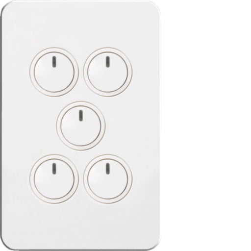 Hager Silhouette 5 Gang Electronic Switch
