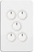Hager Silhouette 5 Gang Electronic Switch