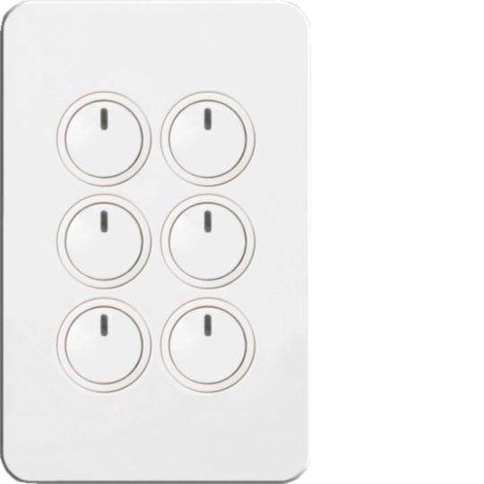 Hager Silhouette 6 Gang Electronic Switch