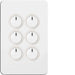 Hager Silhouette 6 Gang Electronic Switch