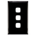HPM Excel 3 Gang switch cover black