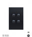 4 Gang Complete Vertical Switch black