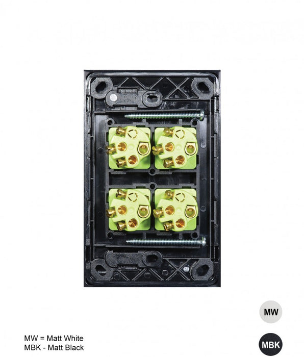 4 Gang Complete Vertical Switch black rear